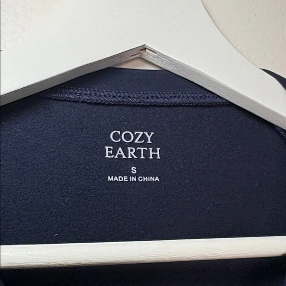 NEW Cozy Earth Bamboo Short Sleeve Top Women’s Navy Small - Picture 3 of 7